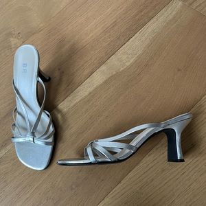 Nordstrom BP silver slip on heel